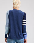 Z&P Spliced Cotton & Cashmere Sweater: Denim