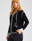 Z&P Threaded Hoodie Cardigan Sweater