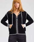 Z&P Threaded Hoodie Cardigan Sweater