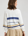 Z&P Cotton Stripe Crop Sweater