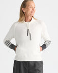 Z&P Drawcord Cotton Cashmere Sweater- White