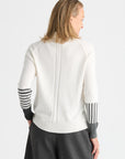 Z&P Drawcord Cotton Cashmere Sweater- White