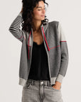 Z&P Marl Knit Zip Up Cardigan Sweater