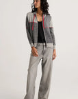 Z&P Marl Knit Zip Up Cardigan Sweater