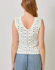 Scalloped Edge Crochet Knit Vest