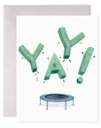 E.Frances Jumping Yay Trampoline Birthday Greeting Card