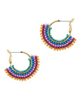 Handmade Beaded Skirt Hoop Earrings