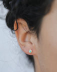 JK Sun Stud Turquoise Gold Earrings