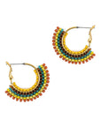 Handmade Beaded Skirt Hoop Earrings