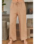 Coco Italian Linen Tie Waist Pants with Pockets