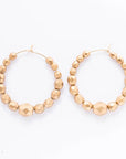 Gold Bead Hoops