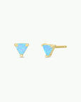 JK Mini Energy Gem: Fire Opal Gold Earrings