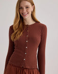 Bella Dahl Autumn Amber Long Sleeve Cardigan