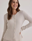 Bella Dahl Moonstone Long Sleeve Ribbed Cardigan