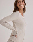 Bella Dahl Moonstone Long Sleeve Ribbed Cardigan