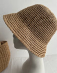 Foldable Raffia Straw Bucket Hat