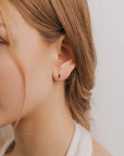 JK Baguette Emerald Gold Earrings