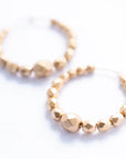 Gold Bead Hoops