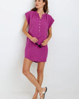 Bella Dahl Cap Sleeve Henley Dress