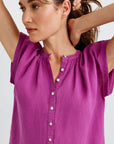 Bella Dahl Cap Sleeve Henley Dress