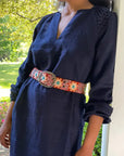 Jenny Krauss Buds and Blooms Floral Embroidered Wool Belt