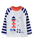Flap Happy K's UPF 50+ Graphic Rash Guard Swim top