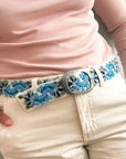 Jenny Krauss Blue Serenade Embroidered Belt