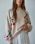 DC Cherry Knit Pullover Sweater