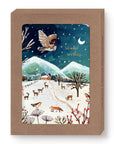 Owl Winter Countryside Boxed Holiday Cards - Set of 10