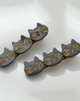 Zoe Triple Cat Face Barrette Clip - Set of 2
