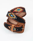 Navajo Design Leather Belt