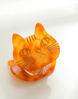 Ginger Small Cat Face Hair Claw Clip