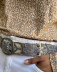 Jenny Krauss Monochromatic Embroidered Belt