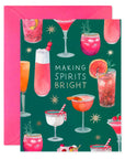 E.Frances Making Spirits Bright Holiday Cocktail Greeting Card