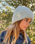 Kids Patch Knitted Winter Beanie