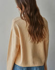 Apricot Knit Sweater Cardigan