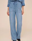 Bella Dahl Pocket Wide Leg Pant-Shadow Blue Wash