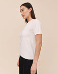 Bella Dahl Short Sleeve Crew Neck Cotton Cashmere Tee