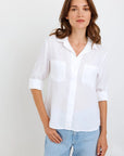 Bella Dahl Split Back Button Down Blouse