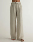 Bella Dahl Pleated Wide Leg Full Length Pant