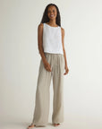 Bella Dahl Pleated Wide Leg Full Length Pant