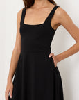 Pact Fit and Flare Square Neck Dress