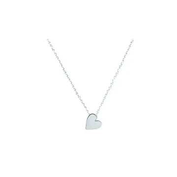 Tiny Silver Heart on Sterling Silver Chain - 18"