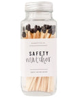 Wooden Colorful Safety Matches - Glass Jar