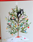 Christmas Tree Cat Greeting Card