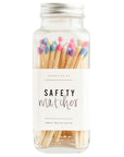 Wooden Colorful Safety Matches - Glass Jar