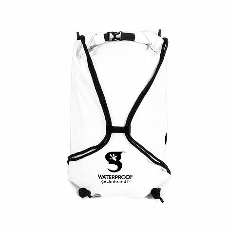 Waterproof Drawstring Backpack - White / Black