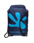 Waterproof Drawstring Backpack - Navy / Bright Blue