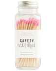 Wooden Colorful Safety Matches - Glass Jar
