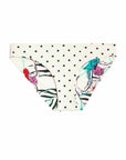 St. Barth Reversible Swim Bottom - Botanical / Cloud Polka Dot